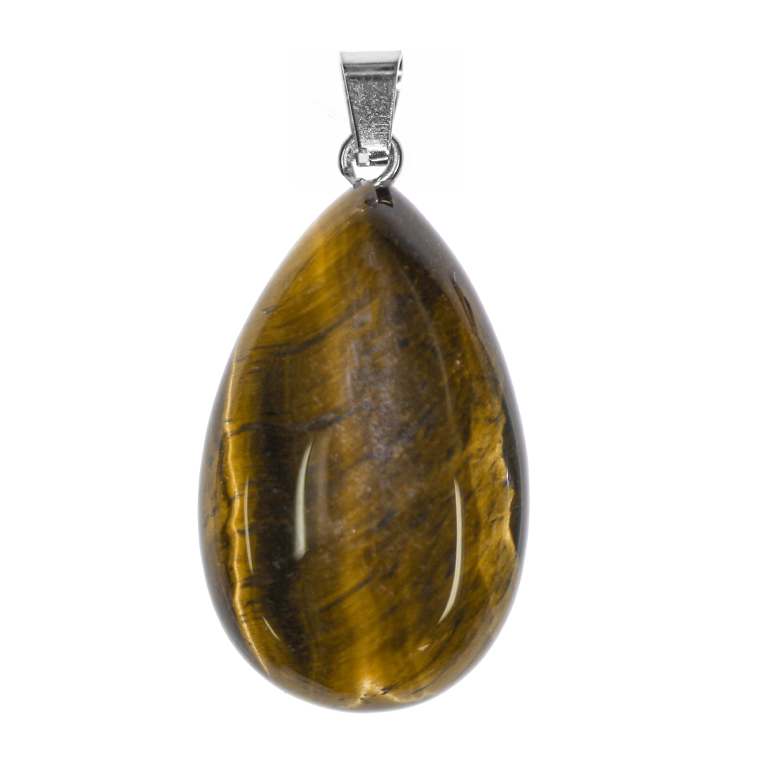 Teardrop Stone Pendant, Approx 38mm x 24mm, Available in Multiple Semi-Precious Stones - 1 pc