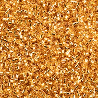 Miyuki Delica 11/0 - Transparent Warm Gold Goldlined- DB00-2521V
