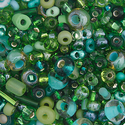 Czech Seed Beads - Czech 10/0 Assorted - Green