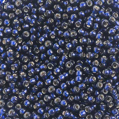 Miyuki 6/0 - Duracoat Navy Blue Dyed SilverLined (52)