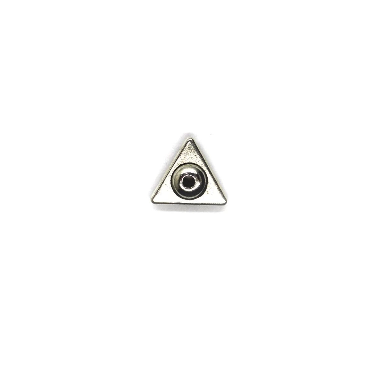 Spacers, Triangle Spacer, Alloy, Silver, 11mmX 11mm, Sold Per pkg of 12