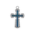 Pendant, Cross, Silver, Alloy, 31mm x 20mm,  Sold Per pkg of 4, Available in Multiple Colours