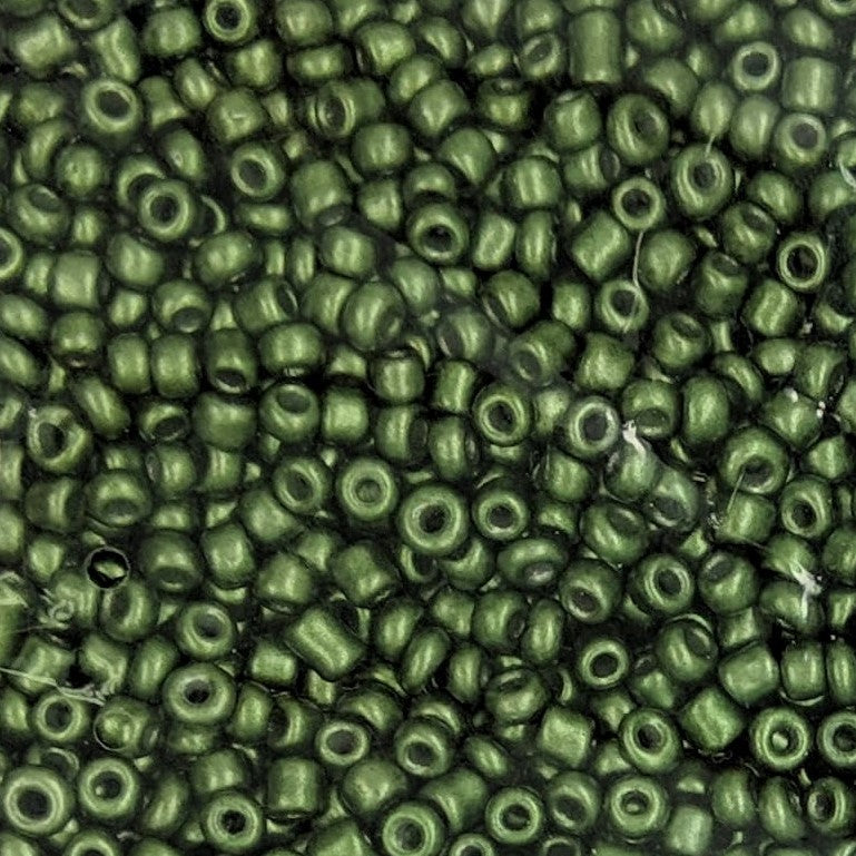 Seed Bead Bulk Bags - 8/0 - Olive Green Matte Metallic - 449g/13,000pcs