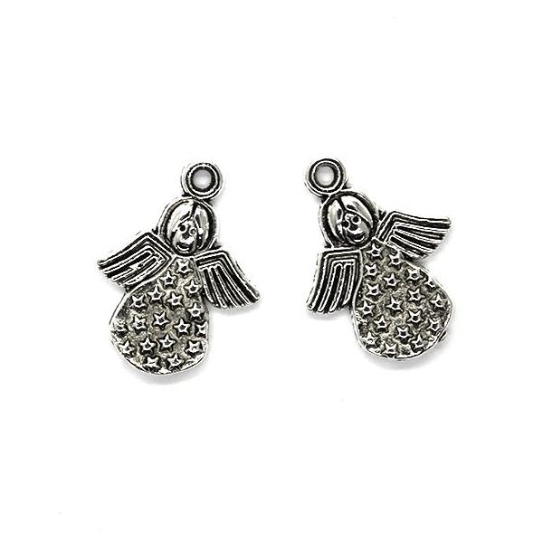 Charms, Made for an Angel, Silver, Alloy, 18mm x 14mm, Sold Per pkg 8