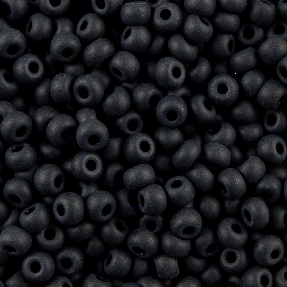 Seed Bead Bulk Bags - 6/0 - Black Matte - 447g/6,000pcs
