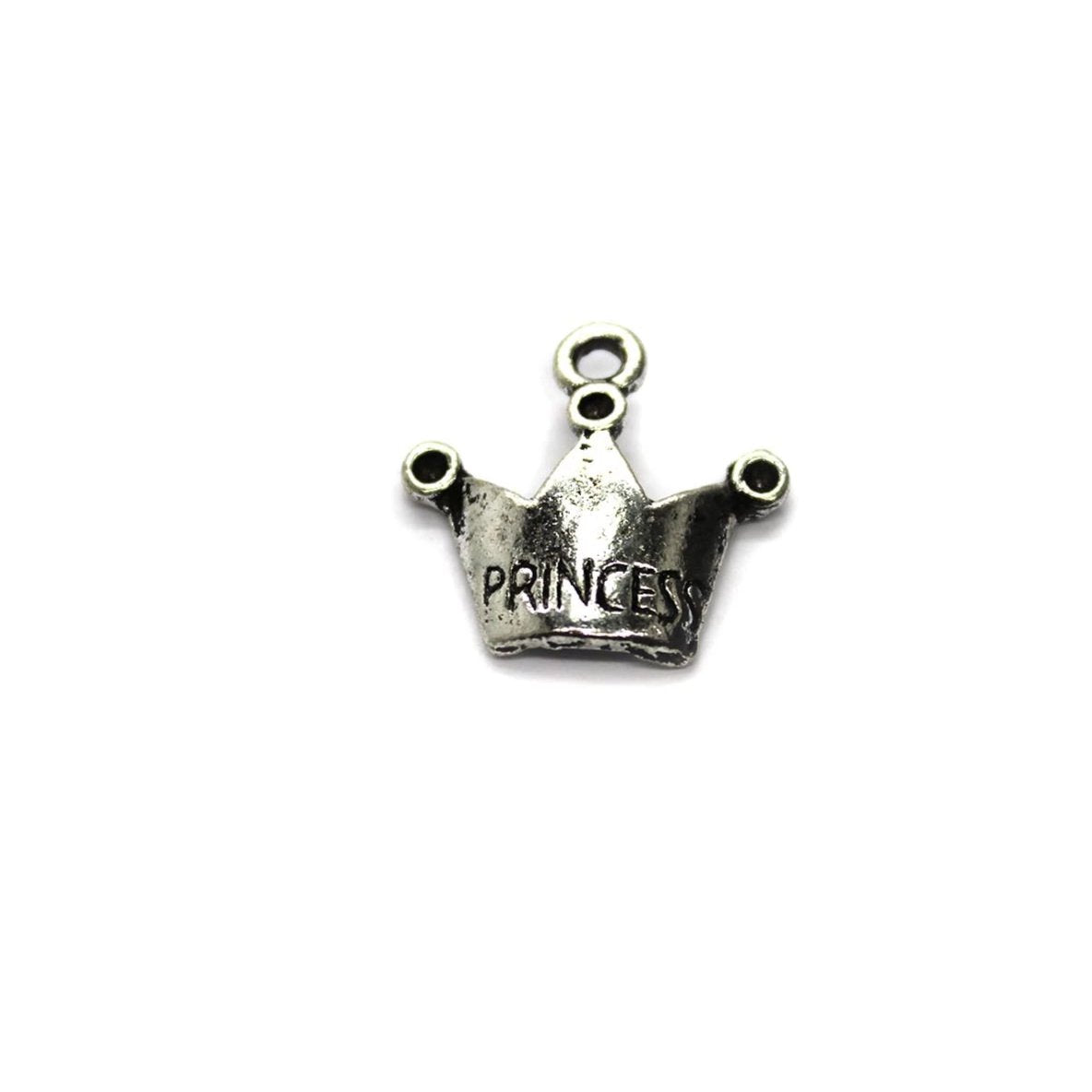 Charms, Princess Royal Crown, Silver, Alloy, 18mm x 19mm, Sold Per pkg of 4