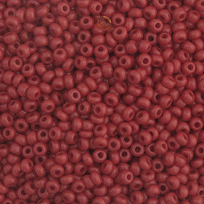 Czech Seed Beads, 22g vial 10/0, Op Medium Red (6)