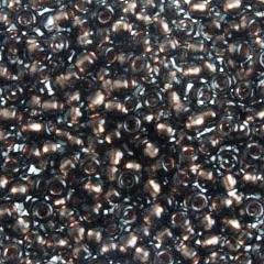 Czech Seed Beads, 22g vial 10/0, Black Diamond Copper Line (39)