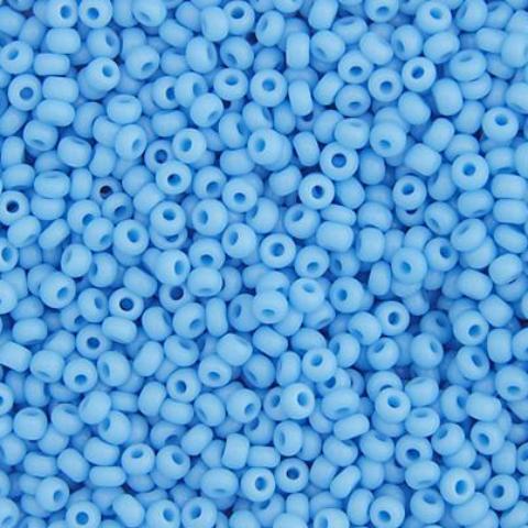 Czech Seed Beads, 22g vial 10/0, Opaque Light Blue (18)