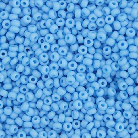 Czech Seed Beads, 22g vial 10/0, Opaque Light Blue (21)