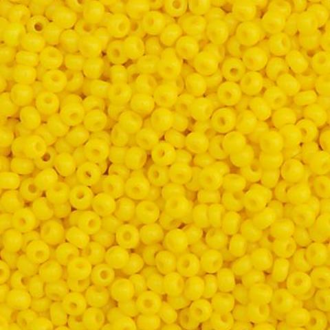 Czech Seed Beads, 22g vial 10/0, Opaque Gold Yellow (10)