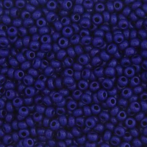 Czech Seed Beads, 22g vial 10/0, Opaque Dark Royal Blue (24)