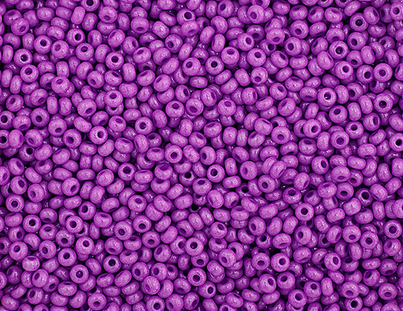 Czech Seed Beads, 22g vial 10/0, Opaque Dyed Violet (36)