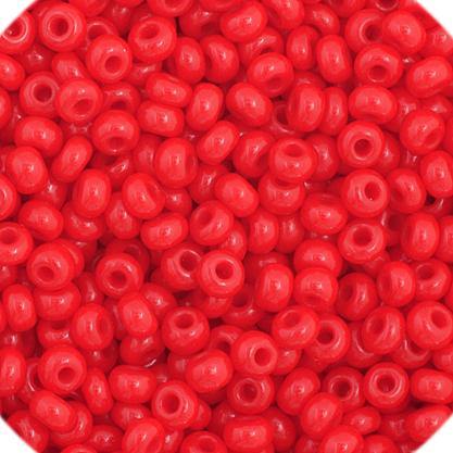 Czech Seed Beads - Czech 11/0 - Medium Red Opaque(34A) - Butterfly Beads