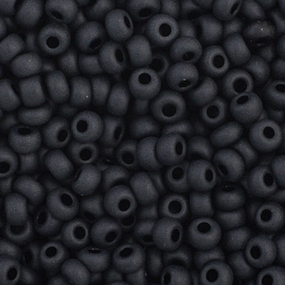 Czech Seed Beads - Czech 11/0 - Black Opaque Matte(132)
