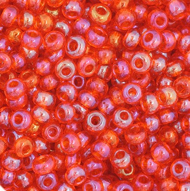 Czech Seed Beads - Czech 11/0 - Orange AB Transparent (22)