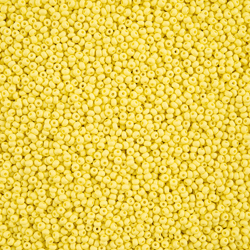 11/0 -Czech Seed Beads  PermaLux Dyed Chalk Light Yellow Matt