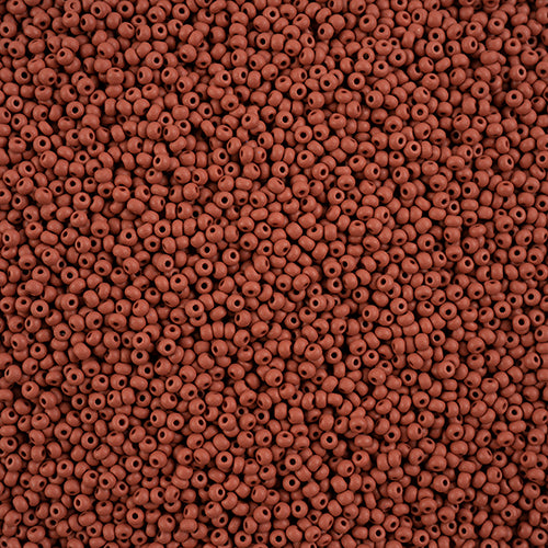 11/0 -Czech Seed Beads  PermaLux Dyed Chalk  Brown Matt.