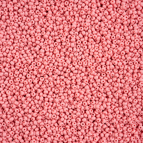 11/0 -Czech Seed Beads  PermaLux Dyed Chalk Pink Matt.
