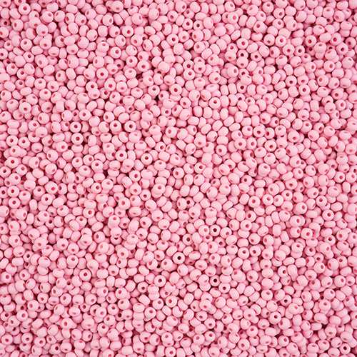 11/0 -Czech Seed Beads  PermaLux Dyed Chalk Light Pink Matt.