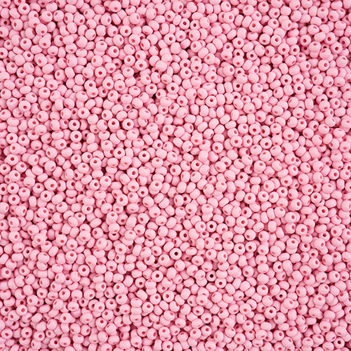 11/0 -Czech Seed Beads  PermaLux Dyed Chalk Light Pink Matt.