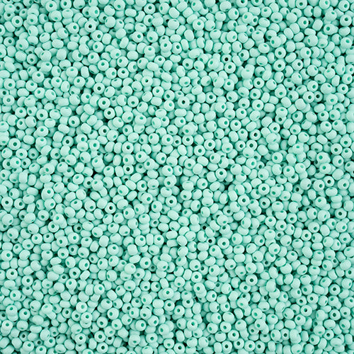 11/0 -Czech Seed Beads  PermaLux Dyed Chalk Mint Matt.