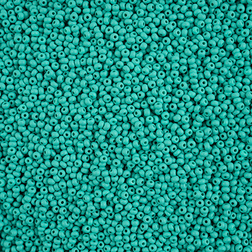 11/0 -Czech Seed Beads  PermaLux Dyed Chalk Sea Green Matt.