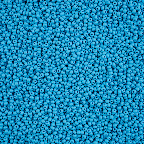 11/0 -Czech Seed Beads  PermaLux Dyed Chalk Turquoise Matt.