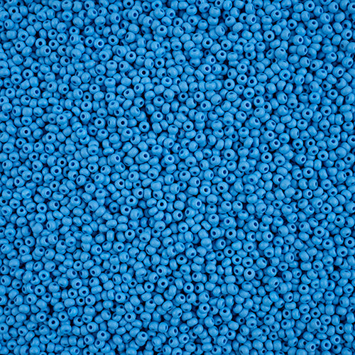 11/0 -Czech Seed Beads  PermaLux Dyed Light Blue Matt.
