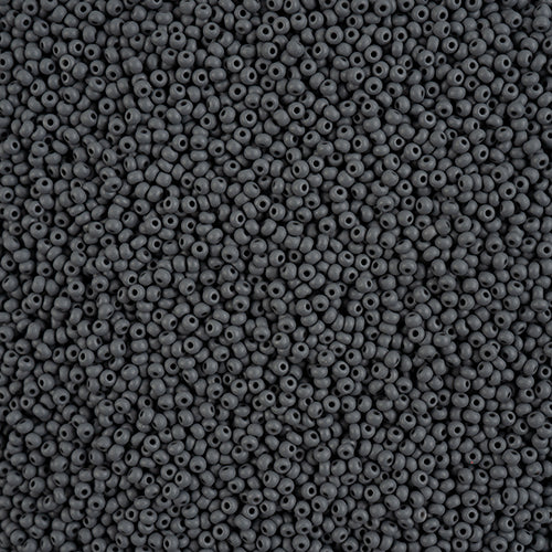 11/0 -Czech Seed Beads  PermaLux Dyed Chalk Grey Matt