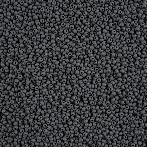 11/0 -Czech Seed Beads  PermaLux Dyed Chalk Grey Matt