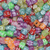 Beads, Mixed Alphabet Beads, Plastic, Multicolor Transparent, 6.7mm, Approx 700 pcs per bag