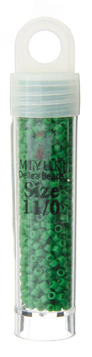 Miyuki Delica 11/0 - RD Green Kelly Dyed -DB00-0655V