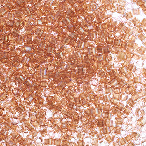 Miyuki Delica 11/0 - RD Fancy Lined Amber -Dyed-DB00-2373V