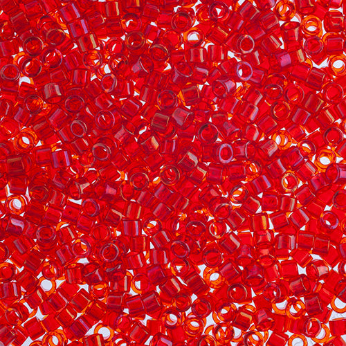 Miyuki Delica 11/0 - RD Fancy Lined Siam -Dyed-DB00-2374V