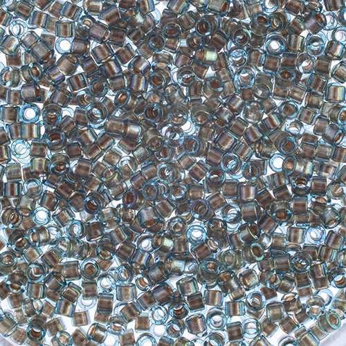 Miyuki Delica 11/0 - RD Fancy Lined Light Teal Silver -Dyed-DB00-2379V