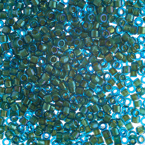Miyuki Delica 11/0 - RD Fancy Lined Green Turquoise -Dyed-DB00-2381V