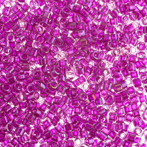 Miyuki Delica 11/0 - RD Fancy Lined Magenta -Dyed-DB00-2389V