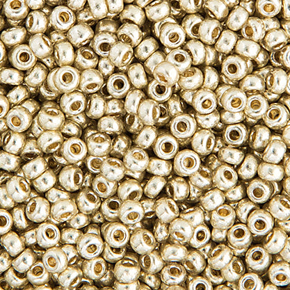 Miyuki Seed Beads, 11/0, Galvanized Duracoat Silver 4201v