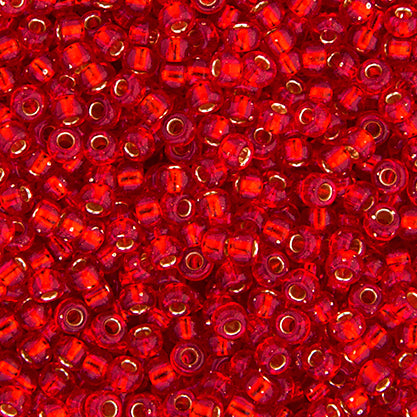 Japanese Seed Beads-Miyuki 15/0-Flame Red Silver Lined
