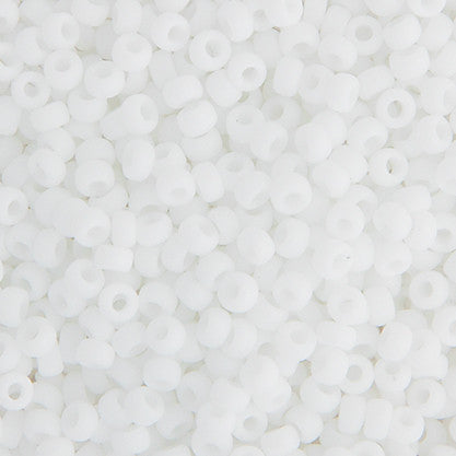 Miyuki 15/0- Chalk White Opaque Matte