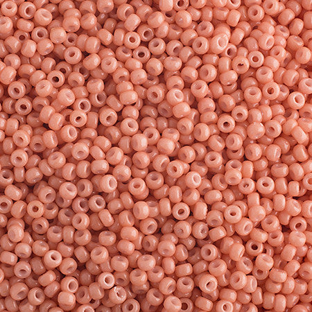 Japanese Seed Beads-Miyuki 15/0-Medium Salmon Pink Opaque Duracoat