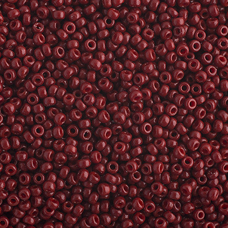 Miyuki 15/0-Light Maroon Opaque Duracoat