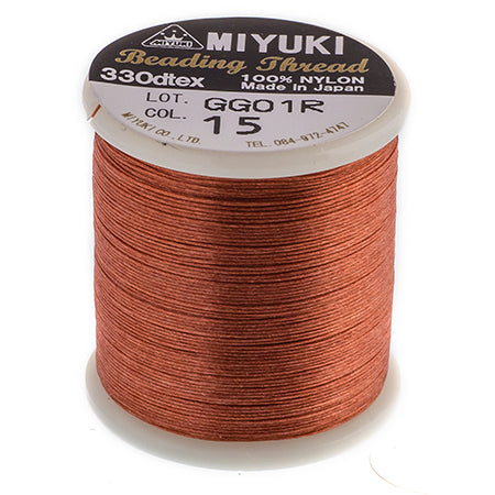 Miyuki Nylon Beading Thread B, ~ 50 meters, Available in Multiple Colours
