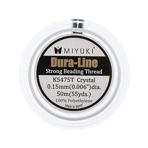 Miyuki Dura-Line Beading Thread, 0.15mm, Crystal Clear, ~ 50 meters
