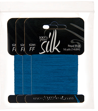 Silk Bead Thread - Size FF - 16 yard - Royal Blue