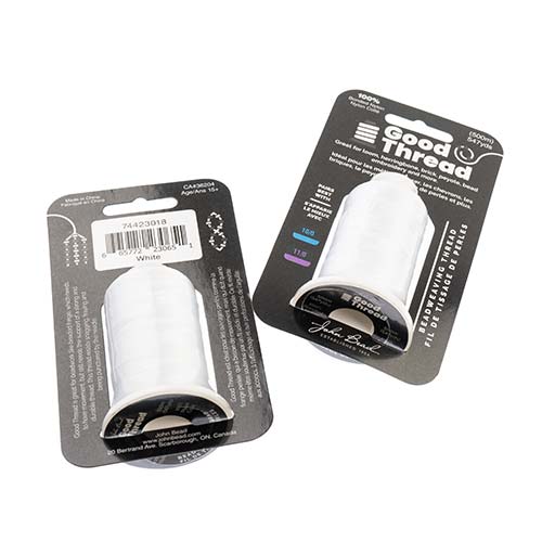 Good Thread, Spool Bonded Nylon, Available in Black or White, 500m Per Roll