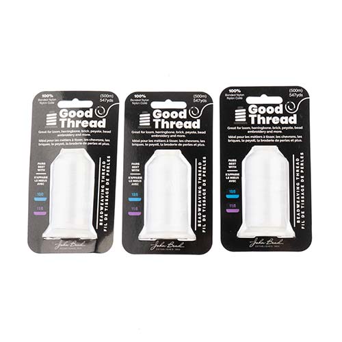 Good Thread, Spool Bonded Nylon, Available in Black or White, 500m Per Roll