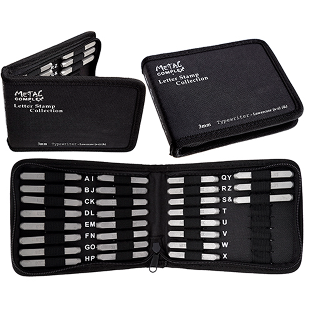 Metal Complex - Letter Stamp Collection, Typerwriter Lowercase 3mm (a-z and &)