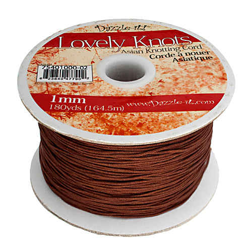 Lovely Knots, Asian Knotting Cord, Light Chocolate, 1mm, ~ 180 yards